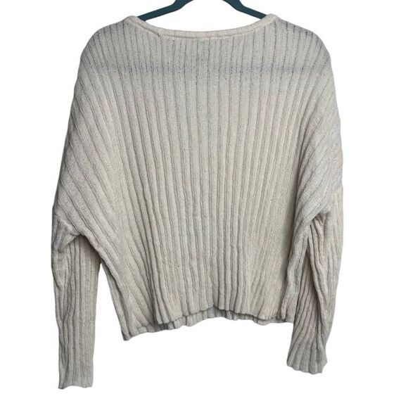 Honey Dew Chenille Soft Crew Neck Sweater White Size Medium - Picture 2 of 3